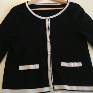 Zara Chanel-style cardigan pearl buttons
